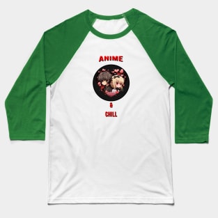 anime and chill Baseball T-Shirt